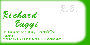 richard bugyi business card